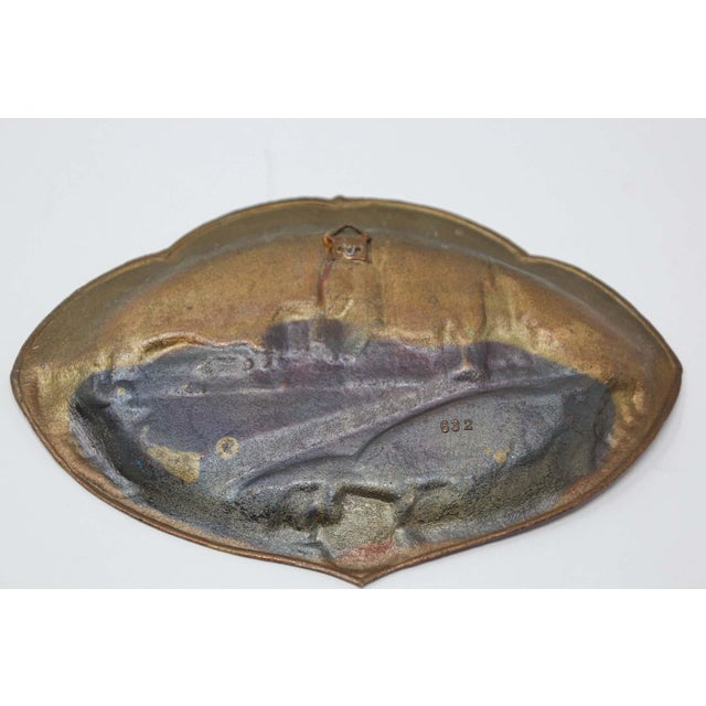 Mid 20th Century Hand-Painted Copper Plates, German Souvenir, Arts and Crafts Style For Sale - Image 5 of 15