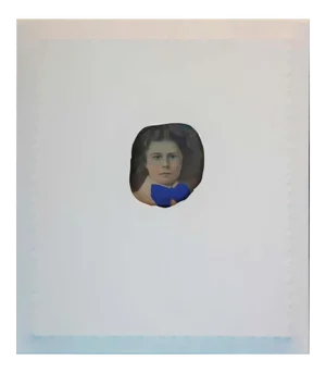 Matthew Reeves White Canvas Wrapped Portrait With Bright Blue Bow Tie 2020