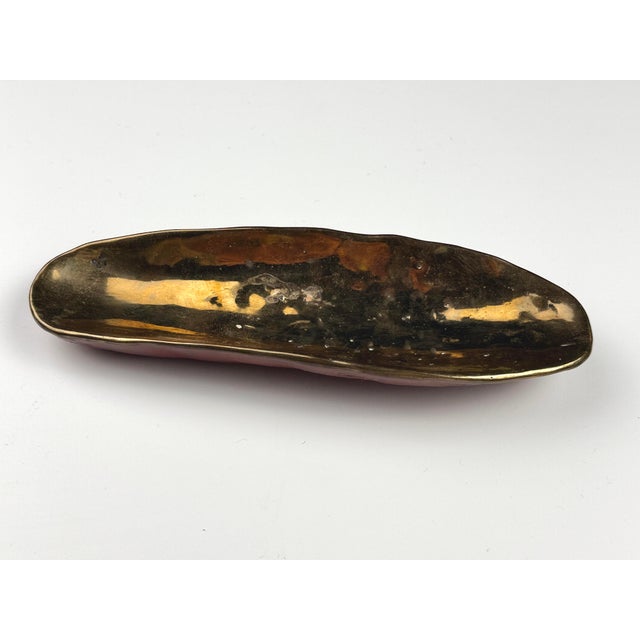 Catherine Vamvakas Lay — Abstract Postmodern Biomorphic Colored Hand-Blown Glass With Bronze Cradle (Signed) For Sale - Image 4 of 9