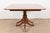 Baker Furniture Style Georgian Banded Mahogany Double Pedestal Extension Dining Table, Newly Refinished For Sale - Image 11 of 12
