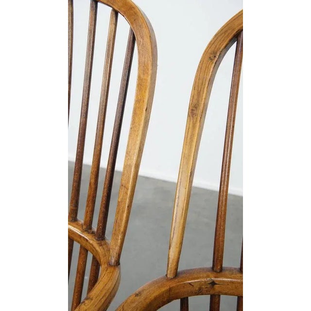 English Windsor Stickback Chairs in Elm, Set of 2 For Sale - Image 10 of 16