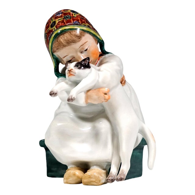 Art Nouveau Child Figurine from Meissen, 1930s For Sale