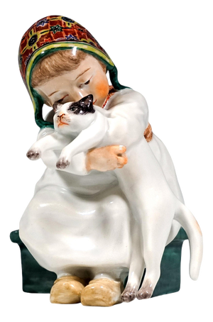 Art Nouveau Child Figurine from Meissen, 1930s