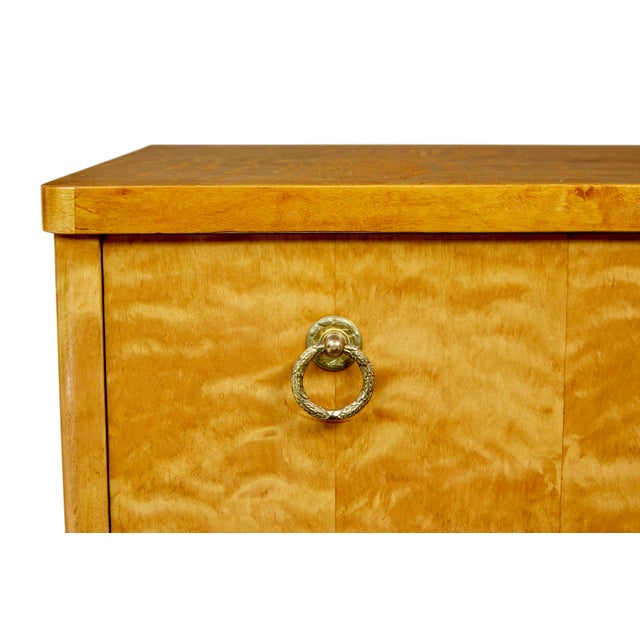 Mid-Century Swedish Elm and Birch Chest of Drawers, 1950s For Sale - Image 10 of 11