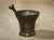 18th Century Bell Shaped French Bronze Mortar With Pestle, Inscribed Pe Amet For Sale - Image 10 of 11
