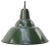 Vintage British Industrial Green Enamel Pendant Light For Sale