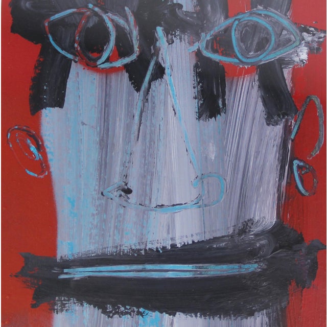 Contemporary Lola Galanes, Expressionist Composition, 21st Century, Acrylic on Cardboard For Sale - Image 3 of 4