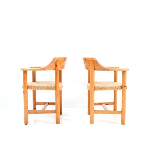 Mid-Century Modern Pine Armchairs by Rainer Daumiller, 1970s, Set of 4 For Sale - Image 11 of 12