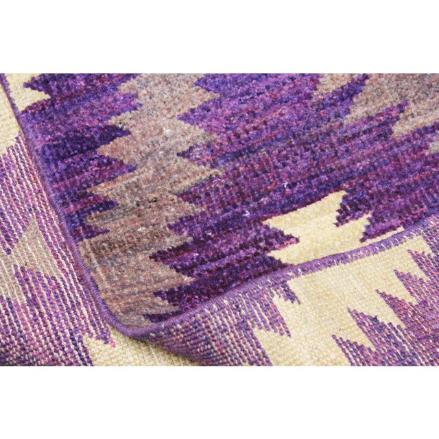 Purple Modern Purple Pattern Rug For Sale - Image 8 of 9
