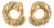 Bvlgari 18k Tri-Color Gold Fancy Designer Huggie Earrings For Sale