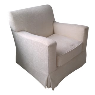 Brousse Chenille Swivel Armchair For Sale