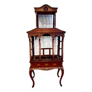 Bird Cage 84 inch Hand Crafted and Painted in Argentina For Sale
