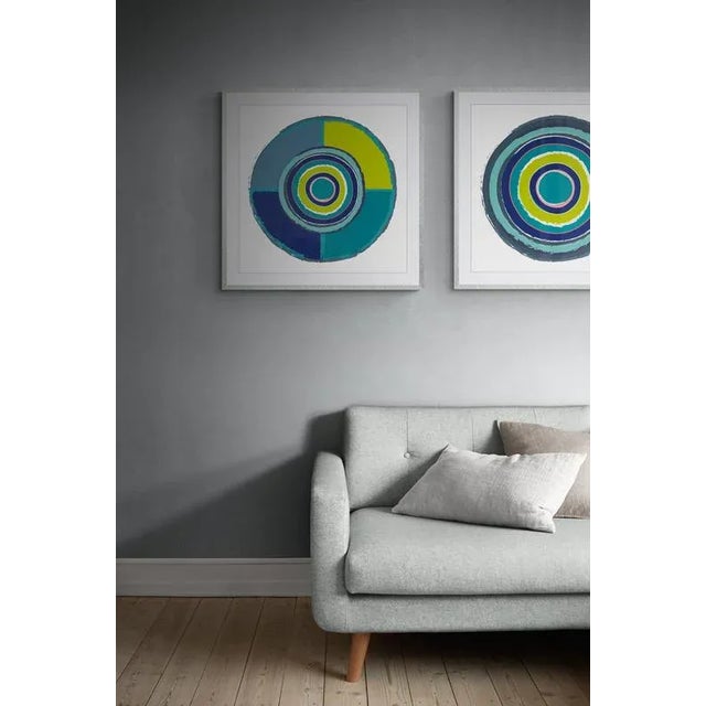 Mid-Century Modern "Quartet in Chartreuse" Contemporary Fine Art Print by Melinda Cox 30" X 30" For Sale - Image 3 of 4