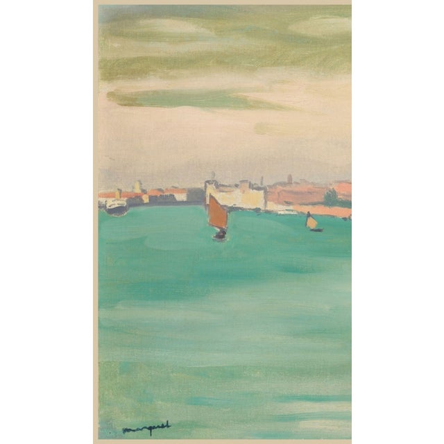 Bunny Williams Home Vintage Venice Seascape Art Print – Italian Coastal Wall Art by Marquet, 60" X 40" For Sale - Image 4 of 7