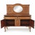 1940s Antique Honey-Brown Wood Buffet With Oval Mirror and Cabriole Legs For Sale - Image 9 of 10