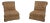Pair of Tufted Rolled Back Lounge Chairs For Sale