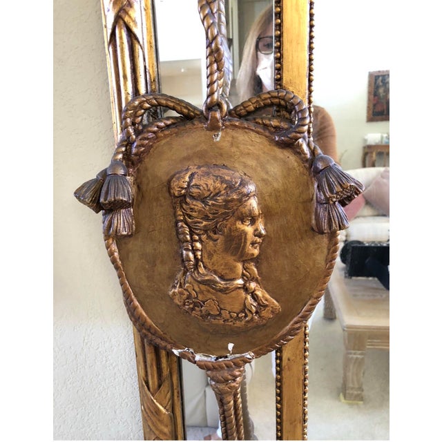 Traditional Monumental 19th-Century Italian Rococo/Neoclassical Revival Overmantel Mirror For Sale - Image 3 of 6