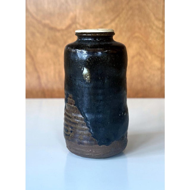 Rare and Fine Antique Japanese Ceramic Ko-Satsuma Chaire Tea Caddy For Sale - Image 4 of 16