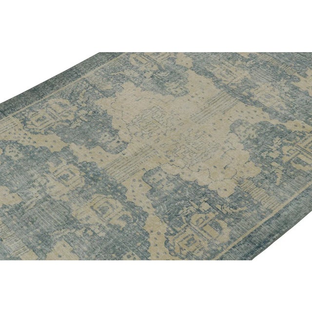 Rug & Kilim Vintage Zeki Müren Art Deco Style Distressed Rug by Rug & Kilim, Turkey, 1960-1969 For Sale - Image 4 of 8