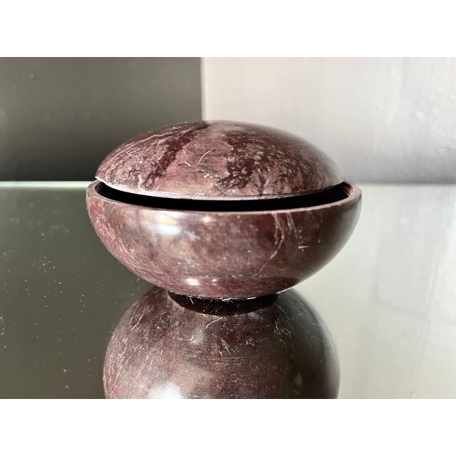 Mid-Century, Traditional Style Jasper Carved Stone Box For Sale - Image 4 of 10