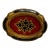 Vintage Florentine Italian Gilt Tray | Red Black Gold Hollywood Regency Serving Tray For Sale