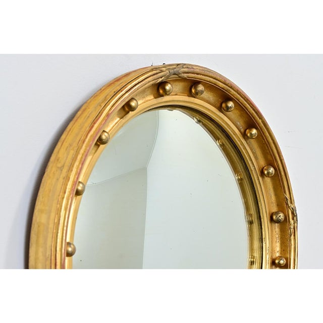English 19th Century Giltwood Convex Bullseye Mirror For Sale - Image 10 of 12
