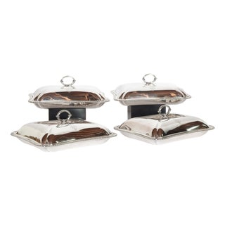 Late 18th Century Set Georgian Sterling Silver Royal Entree Dishes Fogelberg & Gilbert London 1792 For Sale