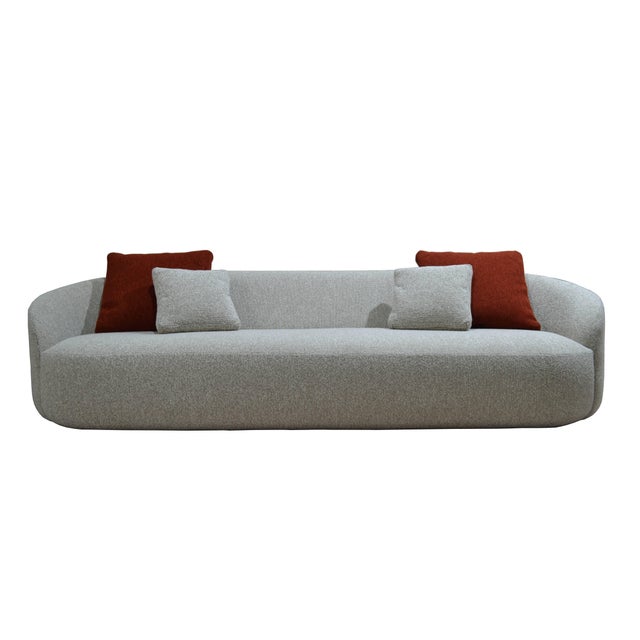 Textile Cottonflower 280 Cloud Curved Sofa in Soft Beige Boucle by Danu Chirinciuc for Kabinet For Sale - Image 7 of 7