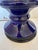 1960s Mid Century Modern Blue Sculpted Table Lamps - Pair For Sale - Image 4 of 4