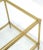 Heavy Machined Brass Glass Top Cube Shape Side Coffee Table For Sale - Image 12 of 13