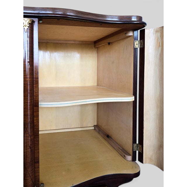 Brown French Art Deco Sideboard in the Style of Jules Leleu, 1940s attributed to Jules Leleu For Sale - Image 8 of 18
