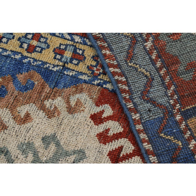 Textile Rug & Kilim’s Caucasian Kazak Style Rug Rug With Colorful Geometric Patterns For Sale - Image 7 of 7