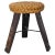 Three-Legged Round Stool in Oak, Iron & Straw from Audoux-Minnet, France, 1950s For Sale - Image 10 of 10