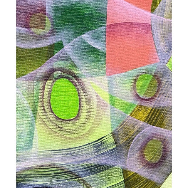 Pink Max Manning “Untitled (CVS274)” Contemporary Green and Pink Geometric Abstract Painting, 2024 For Sale - Image 8 of 8