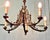 Gothic Gilded Brass Five Branch Chandelier For Sale - Image 3 of 8
