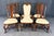 This set of six Bernhardt high back cherry dining chairs features elegant carved backs, cabriole legs, and upholstered...