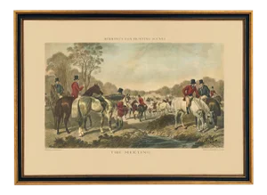 J. F. Herring "The Meeting" Fox Hunting Scene Reproduction Print