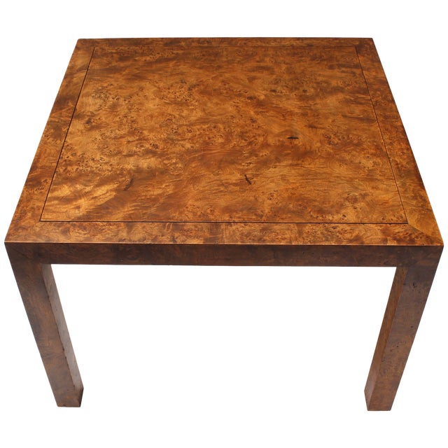 Parsons Style Burl Coffee Table by John Stuart | Chairish