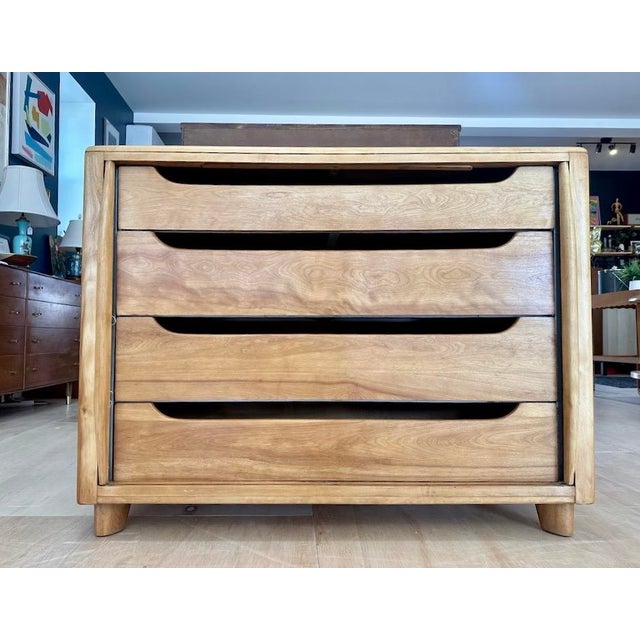 Heywood-Wakefield Heywood Wakefield 4-Drawer Tambour Chest/ Cabinet For Sale - Image 4 of 12