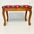 1970s Mid-Century Boho Chic Folk Art Needlepoint Stool Bench. For Sale - Image 4 of 14