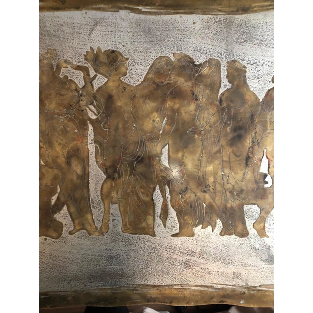 Acid Etched and Bronze Romanesque Coffee Table by Philip and Kelvin Laverne For Sale - Image 6 of 13