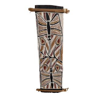 Vintage Aboriginal Bark Painting For Sale