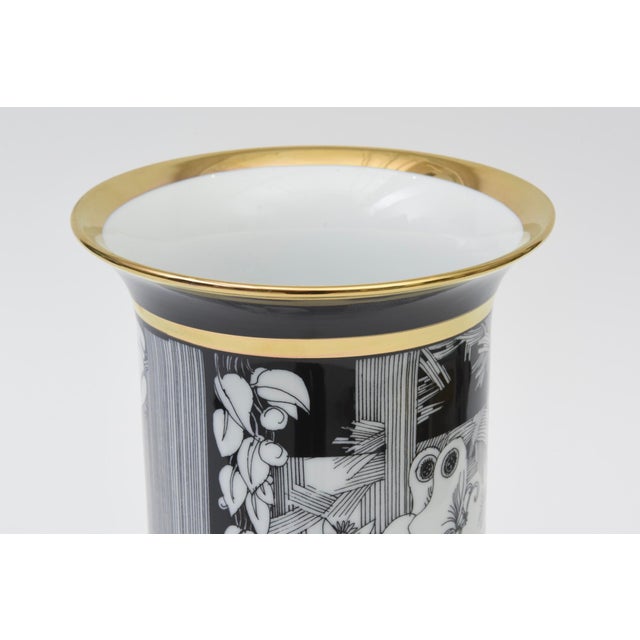 This vintage hallmarked porcelain vase is by the noted Hungarian designer named Endre Szasz and is called the Adria vase....