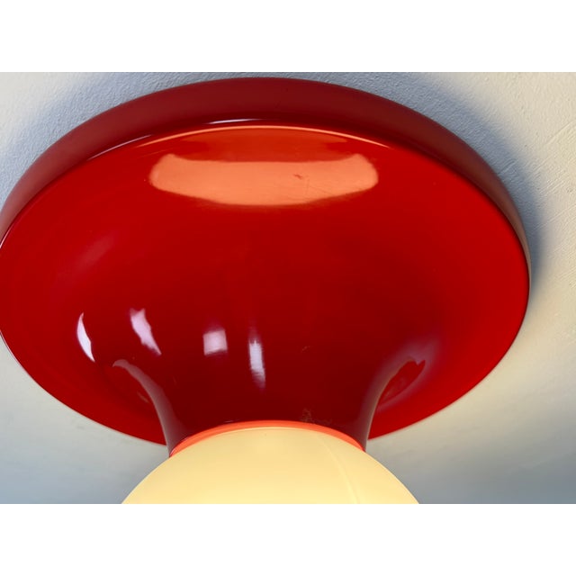 Vintage Italian Red Metal Light by Achille Castiglioni for Flos, 1970s For Sale - Image 3 of 18