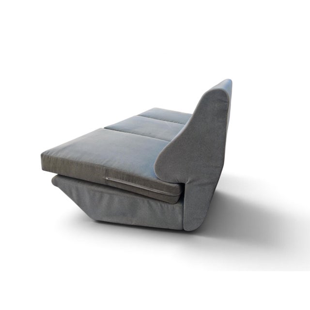 Sage Green Fabric Sofa Bed in the style of Marco Zanuso for Arflex, 1950s For Sale - Image 3 of 8