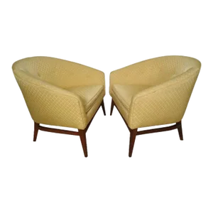 1960s Mid-Century Barrel Chairs by Lawrence Peabody for Craft Associates