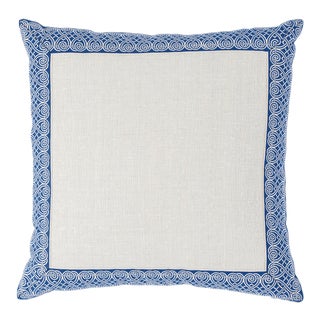 Schumacher Suzette Pillow in Navy For Sale