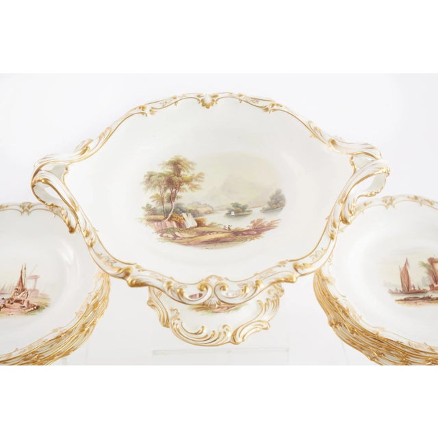 Antique English Porcelain Luncheon Service, 24 Pieces For Sale - Image 11 of 13