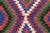 1980s African Red Blue Ikat Small Rug For Sale - Image 12 of 13