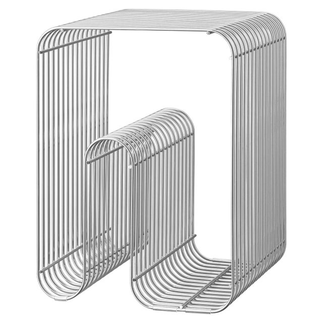 Contemporary Silver Contemporary Stool For Sale - Image 3 of 9